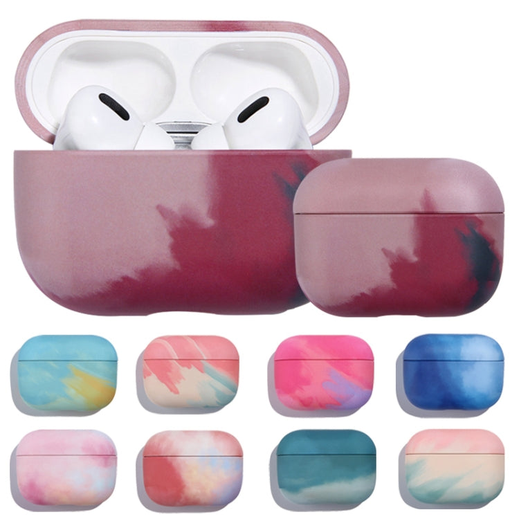 For AirPods Pro Ink Painting Water Sticker PC Earphone Case(Sea Blue) - For AirPods Pro by PMC Jewellery | Online Shopping South Africa | PMC Jewellery | Buy Now Pay Later Mobicred