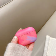 For AirPods Pro Ink Painting Water Sticker PC Earphone Case(Ink Rose Red)