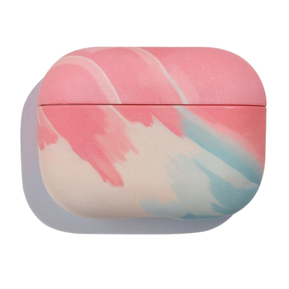 For AirPods 1 / 2 Ink Painting Water Sticker PC Earphone Case(Ink Rainbow)
