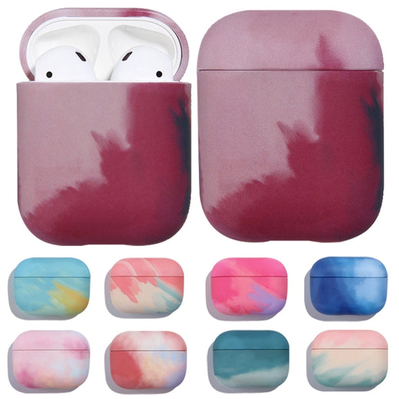 For AirPods 1 / 2 Ink Painting Water Sticker PC Earphone Case(Ink Green)