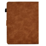 For 8 inch Tablets Peony Butterfly Embossed Leather Tablet Case(Brown)