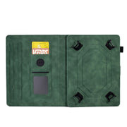 For 10 inch Tablets Peony Butterfly Embossed Leather Tablet Case(Green)