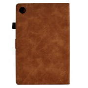 Peony Butterfly Embossed Leather Tablet Case For Huawei MatePad T 10 / T 10s / Honor Tablet Enjoy 2 / Pad X6 / Pad 6(Brown)
