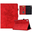 Peony Butterfly Embossed Leather Tablet Case For Huawei MatePad T 10 / T 10s / Honor Tablet Enjoy 2 / Pad X6 / Pad 6(Red) - Honor by PMC TechLife | Online Shopping South Africa | PMC TechLife | Buy Now Pay Later Mobicred