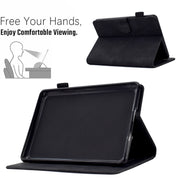 For Amazon Kindle 11th 2024 / 2022 Peony Butterfly Embossed Leather Smart Tablet Case(Black)