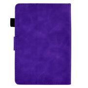 For Amazon Kindle Paperwhite 5 Peony Butterfly Embossed Leather Smart Tablet Case(Purple)