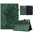 For Lenovo Tab M10 Plus 3rd Gen Peony Butterfly Embossed Leather Smart Tablet Case(Green) - Lenovo by PMC TechLife | Online Shopping South Africa | PMC TechLife | Buy Now Pay Later Mobicred