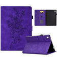 For Lenovo Tab M10 Plus 3rd Gen Peony Butterfly Embossed Leather Smart Tablet Case(Purple) - Lenovo by PMC TechLife | Online Shopping South Africa | PMC TechLife | Buy Now Pay Later Mobicred