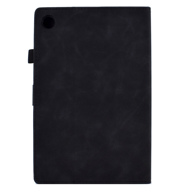 For Lenovo Tab M10 Plus 3rd Gen Peony Butterfly Embossed Leather Smart Tablet Case(Black) - Lenovo by PMC TechLife | Online Shopping South Africa | PMC TechLife | Buy Now Pay Later Mobicred