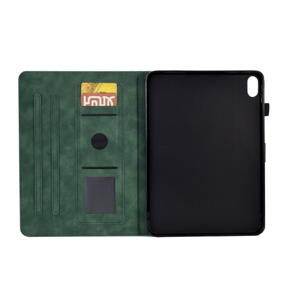 For Lenovo Tab P11 Peony Butterfly Embossed Leather Smart Tablet Case(Green)