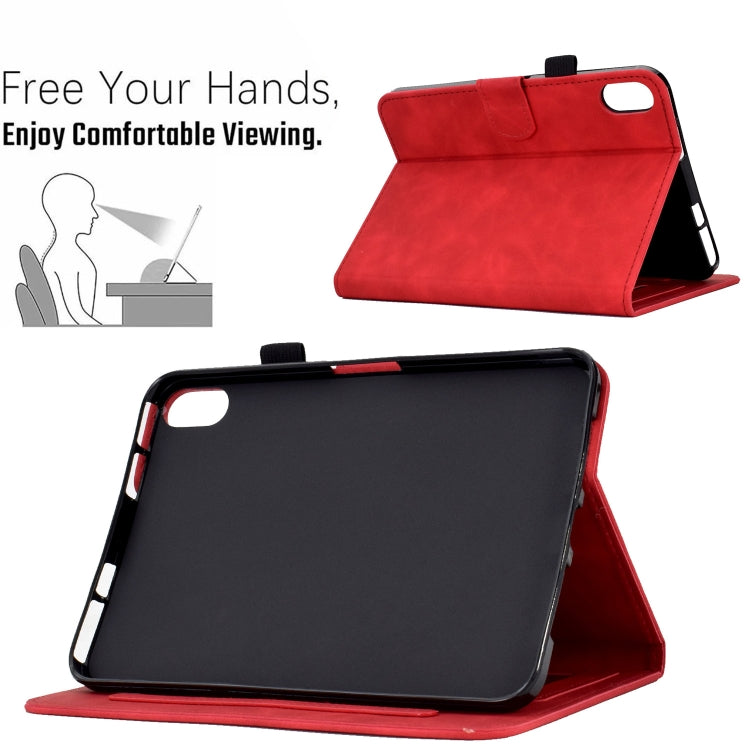 For Lenovo Tab P11 Peony Butterfly Embossed Leather Smart Tablet Case(Red) - Lenovo by PMC TechLife | Online Shopping South Africa | PMC TechLife | Buy Now Pay Later Mobicred