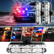4 in 1 Car 12LEDs Grille Flash Lights Warning Lights with Wireless Remote Control, Color:Yellow