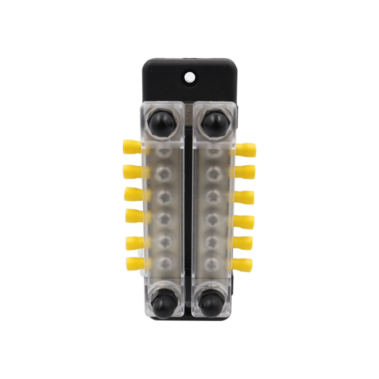 CP-3024 150A 12-48V RV Yacht Double-row 6-way Busbar with 16pcs Terminals(Black) - Booster Cable & Clip by PMC TechLife | Online Shopping South Africa | PMC TechLife | Buy Now Pay Later Mobicred