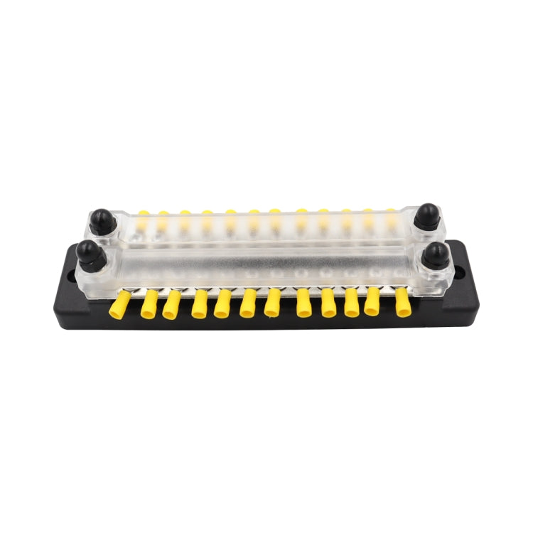 CP-3025 150A 12-48V RV Yacht Double-row 12-way Busbar with 28pcs Terminals(Black) - Booster Cable & Clip by PMC TechLife | Online Shopping South Africa | PMC TechLife | Buy Now Pay Later Mobicred