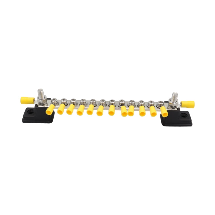 CP-3051 150A 12-48V RV Yacht 12-way Busbar with 14pcs Terminals(Black) - Booster Cable & Clip by PMC TechLife | Online Shopping South Africa | PMC TechLife | Buy Now Pay Later Mobicred