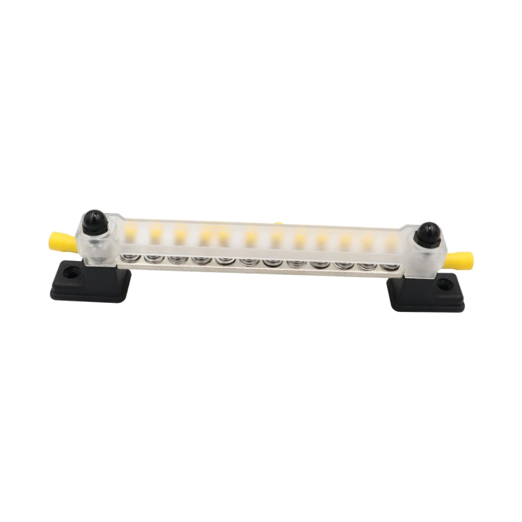 CP-3051 150A 12-48V RV Yacht 12-way Busbar with 14pcs Terminals(Black)