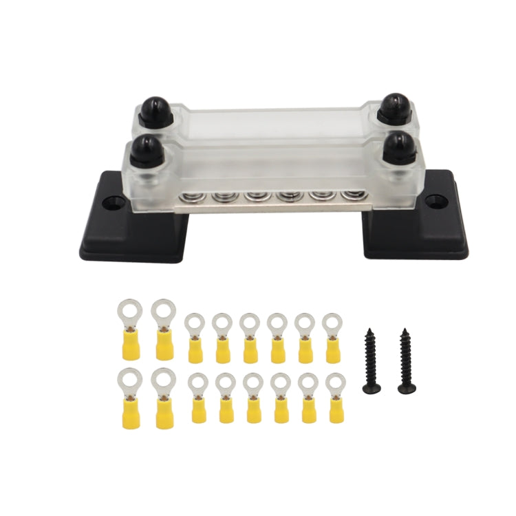 CP-3052 150A 12-48V RV Yacht Double-row 6-way Busbar with 16pcs Terminals(Black) - Booster Cable & Clip by PMC TechLife | Online Shopping South Africa | PMC TechLife | Buy Now Pay Later Mobicred