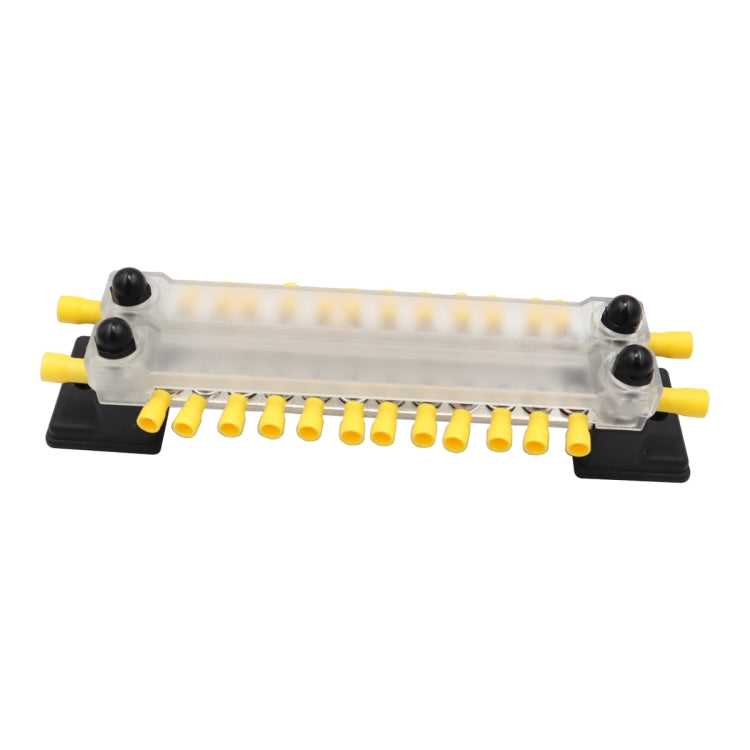 CP-3053 150A 12-48V RV Yacht Double-row 12-way Busbar with 28pcs Terminals(Black) - Booster Cable & Clip by PMC TechLife | Online Shopping South Africa | PMC TechLife | Buy Now Pay Later Mobicred