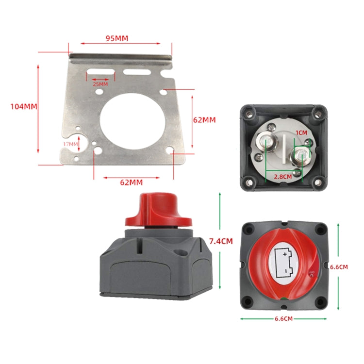 CP-3057 Car Auto RV Marine Boat Battery Selector Isolator with Fixed Bracket - Car Switches by PMC TechLife | Online Shopping South Africa | PMC TechLife | Buy Now Pay Later Mobicred