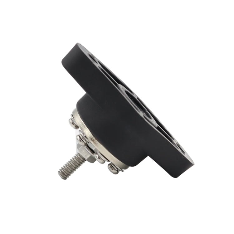 1/4 inch M6 RV Yacht 8-way Terminal Stud with 2 M5x20 Screws(Black) - Booster Cable & Clip by PMC TechLife | Online Shopping South Africa | PMC TechLife | Buy Now Pay Later Mobicred