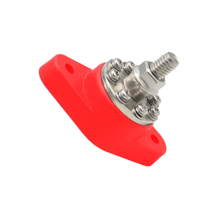 3/8 inch M10 RV Yacht 8-way Terminal Stud with 2 M5x20 Screws(Red) - Booster Cable & Clip by PMC TechLife | Online Shopping South Africa | PMC TechLife | Buy Now Pay Later Mobicred