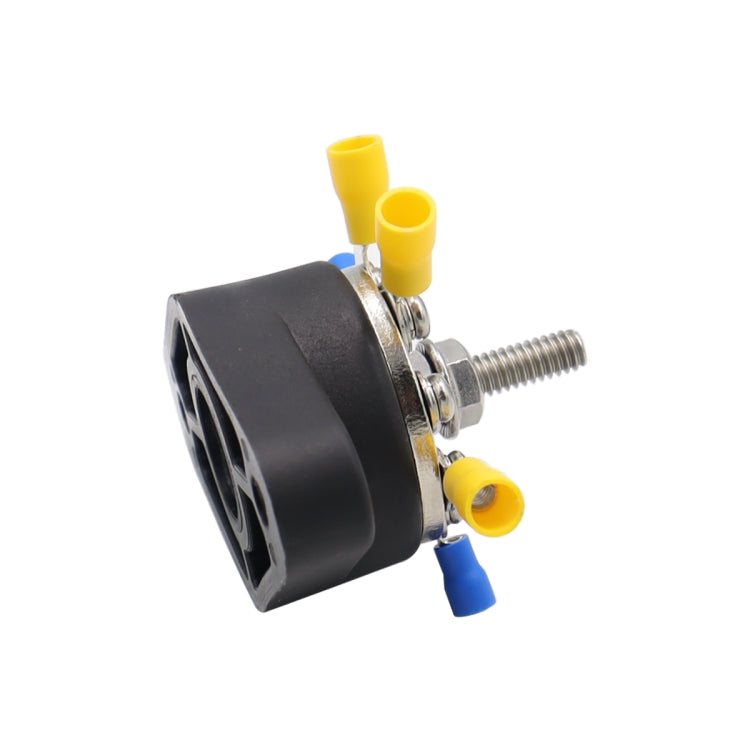 1/4 inch M6 RV Yacht 8-way Terminal Stud with 2 M5x20 Screws + 16pcs Terminals(Black) - Booster Cable & Clip by PMC TechLife | Online Shopping South Africa | PMC TechLife | Buy Now Pay Later Mobicred