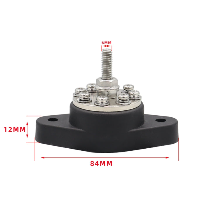 1/4 inch M6 RV Yacht 8-way Terminal Stud with 2 M5x20 Screws + 16pcs Terminals(Red) - Booster Cable & Clip by PMC TechLife | Online Shopping South Africa | PMC TechLife | Buy Now Pay Later Mobicred