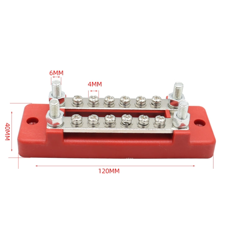 CP-3110 1 Pair 150A 12-48V RV Yacht Double-row 6-way Busbar - Booster Cable & Clip by PMC TechLife | Online Shopping South Africa | PMC TechLife | Buy Now Pay Later Mobicred