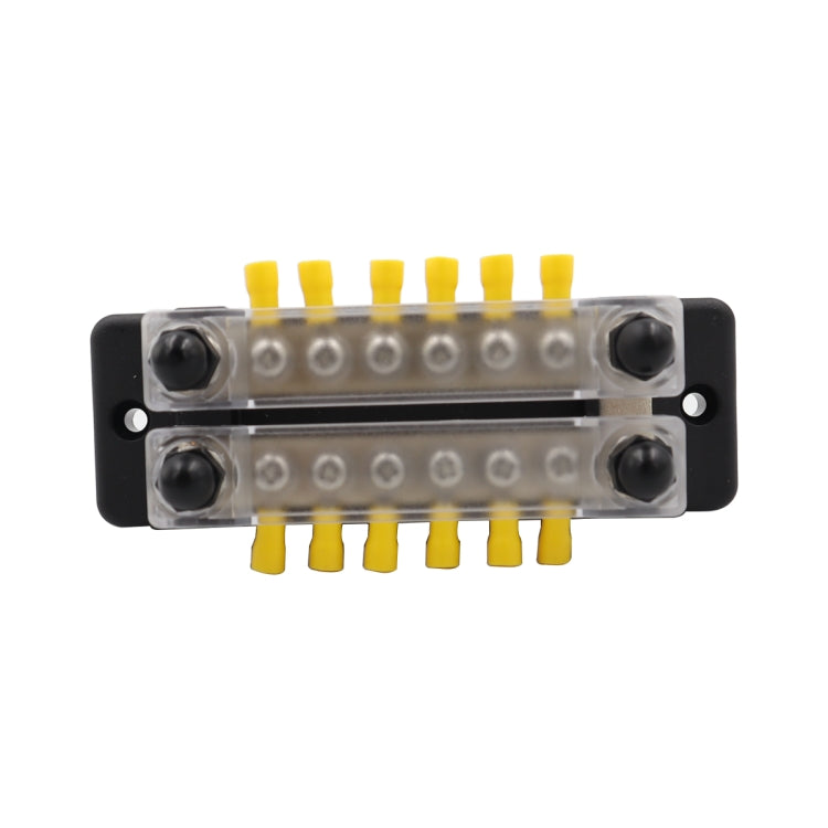 CP-3114 1 Pair 150A 12-48V RV Yacht Double-row 6-way Busbar with 32pcs Terminals - Booster Cable & Clip by PMC TechLife | Online Shopping South Africa | PMC TechLife | Buy Now Pay Later Mobicred