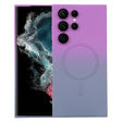 For Samsung Galaxy S22 Ultra 5G Liquid TPU Silicone Gradient MagSafe Phone Case(Purple Grey) - Galaxy S22 Ultra 5G Cases by PMC TechLife | Online Shopping South Africa | PMC TechLife