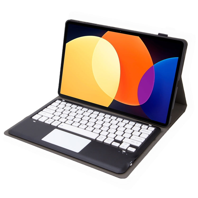 For Honor Pad V8 Pro AHN8-A Ultrathin Detachable Bluetooth Keyboard Leather Tablet Case with Touchpad(Black + White) - Others Keyboard by PMC TechLife | Online Shopping South Africa | PMC TechLife