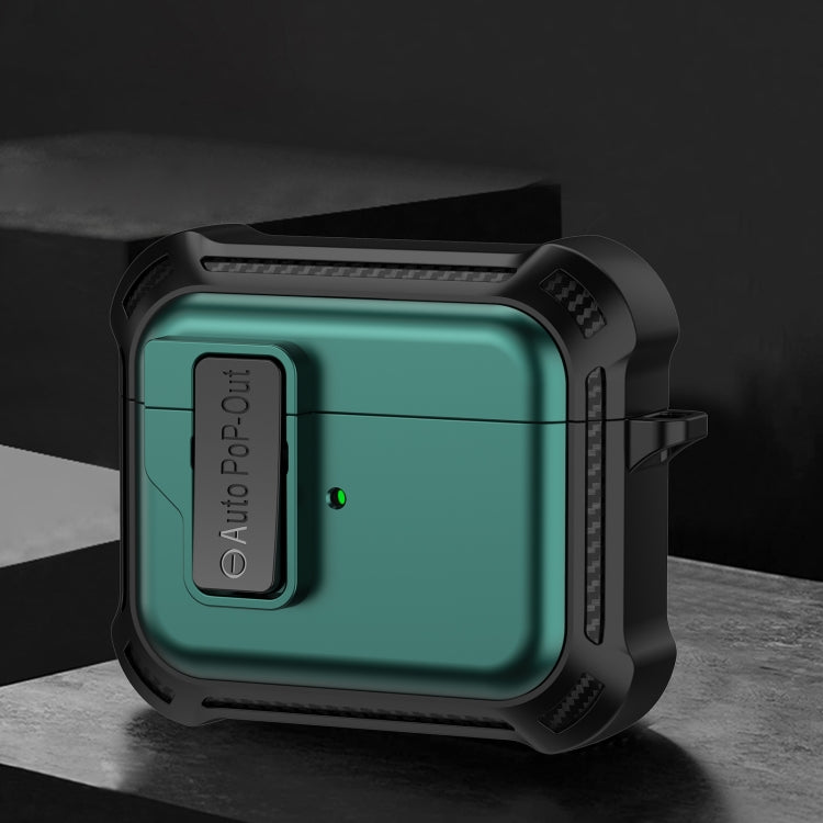 For AirPods 3 Signal Flag Wireless Earphones Case with Security Lock(Green) - For AirPods 3 by PMC Jewellery | Online Shopping South Africa | PMC Jewellery | Buy Now Pay Later Mobicred