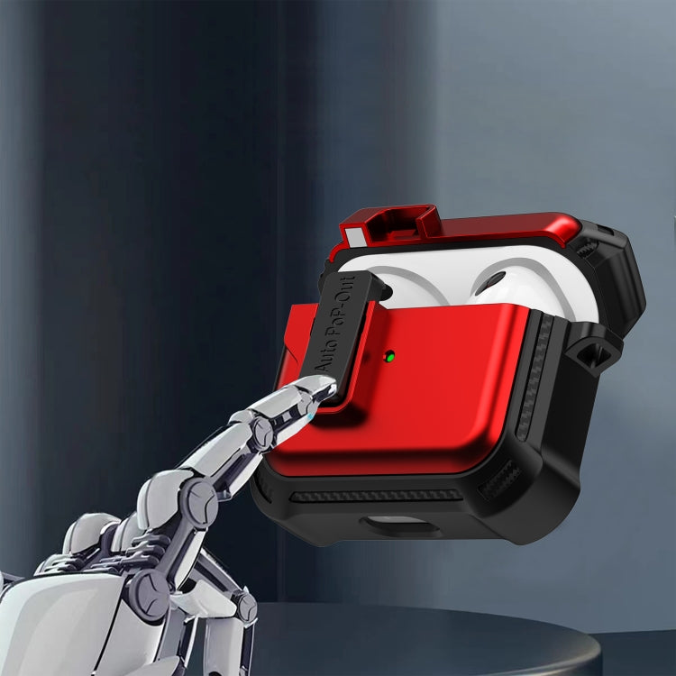 For AirPods 3 Signal Flag Wireless Earphones Case with Security Lock(Black) - For AirPods 3 by PMC Jewellery | Online Shopping South Africa | PMC Jewellery | Buy Now Pay Later Mobicred