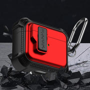 For AirPods 3 Signal Flag Wireless Earphones Case with Security Lock(Black)