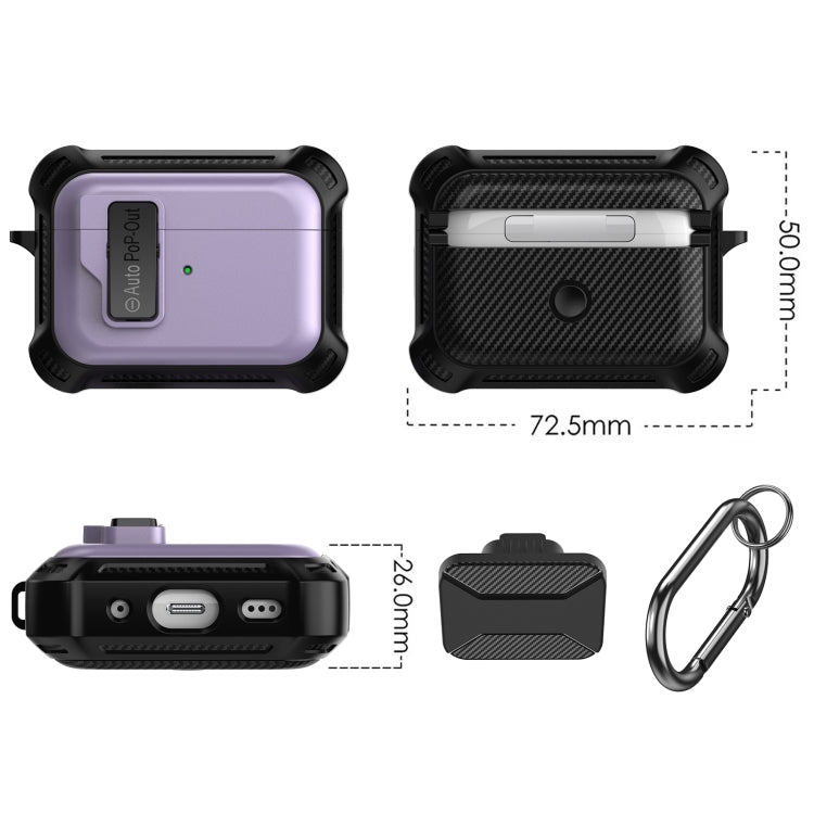 For AirPods Pro 2 Signal Flag Wireless Earphones Case with Security Lock(Red)