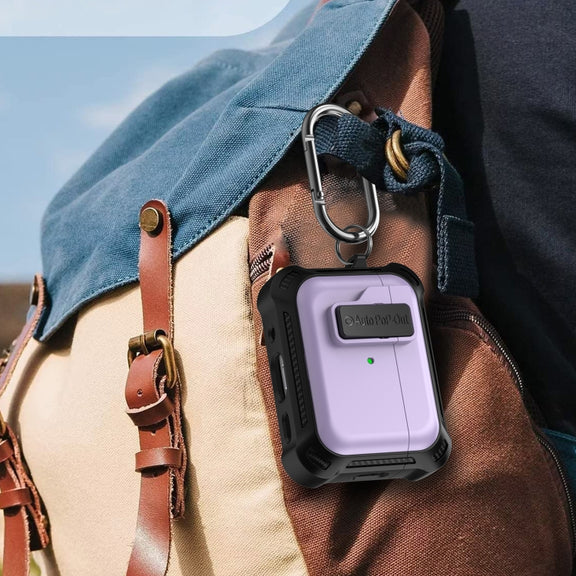 For AirPods Pro 2 Signal Flag Wireless Earphones Case with Security Lock(Blue)