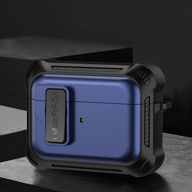 For AirPods Pro Signal Flag Wireless Earphones Case with Security Lock(Blue) - For AirPods Pro by PMC Jewellery | Online Shopping South Africa | PMC Jewellery | Buy Now Pay Later Mobicred