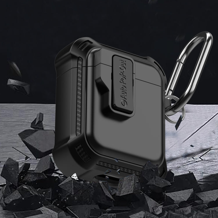 For AirPods 1 / 2 Signal Flag Wireless Earphones Case with Security Lock(Yellow) - For AirPods 1/2 by PMC Jewellery | Online Shopping South Africa | PMC Jewellery | Buy Now Pay Later Mobicred