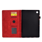 For Huawei MatePad T10 / T10S / Honor Tablet 6 Rhombus Embossed Leather Tablet Case(Red)