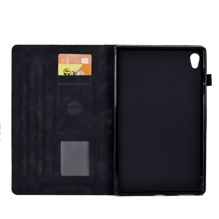For Lenovo Tab M10 2nd TB-X306F/X306X Rhombus Embossed Leather Smart Tablet Case(Black)