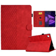 For Lenovo Tab M10 / M10 Plus FHD X606F Rhombus Embossed Leather Smart Tablet Case(Red) - Lenovo by PMC TechLife | Online Shopping South Africa | PMC TechLife | Buy Now Pay Later Mobicred