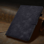 For Lenovo Tab M10 / M10 Plus FHD X606F Rhombus Embossed Leather Smart Tablet Case(Black)