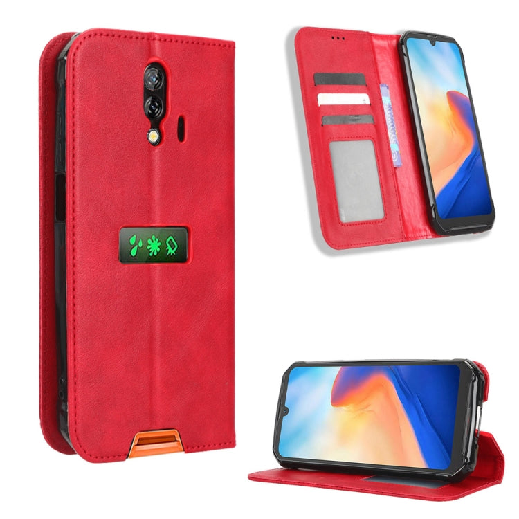 For Blackview BV7200 Magnetic Buckle Retro Texture Leather Phone Case(Red) - More Brand by PMC TechLife | Online Shopping South Africa | PMC TechLife | Buy Now Pay Later Mobicred