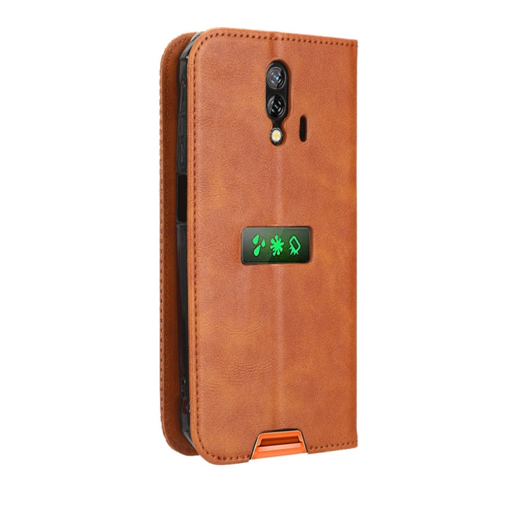 For Blackview BV7200 Magnetic Buckle Retro Texture Leather Phone Case(Brown) - More Brand by PMC TechLife | Online Shopping South Africa | PMC TechLife | Buy Now Pay Later Mobicred