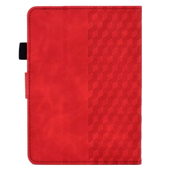 For Amazon Kindle Lite 2022 Rhombus Embossed Leather Tablet Case(Red)