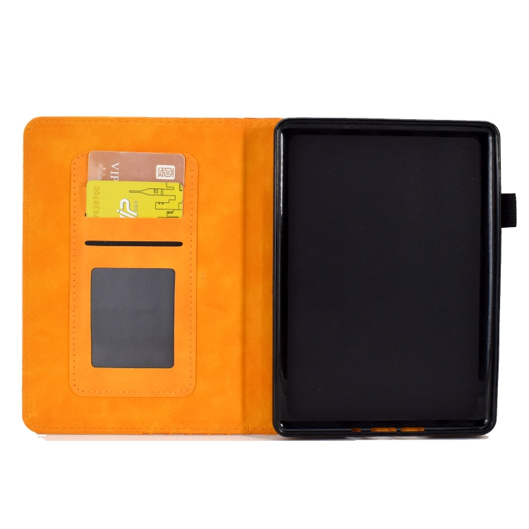 For Amazon Kindle Lite 2022 Rhombus Embossed Leather Tablet Case(Khaki)