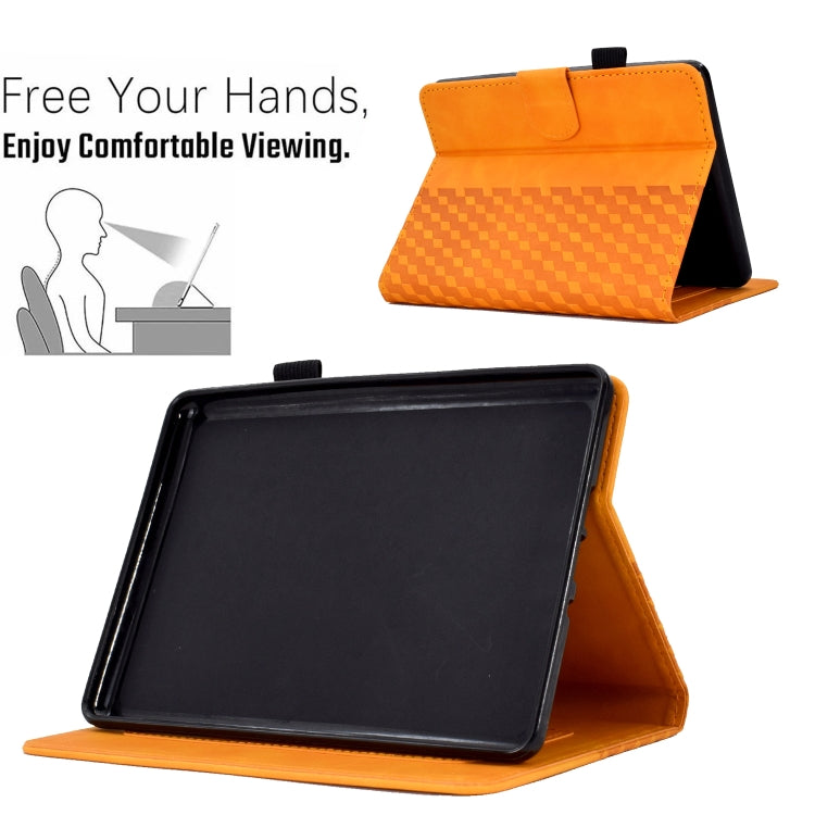 For Amazon Kindle Lite 2022 Rhombus Embossed Leather Tablet Case(Khaki)