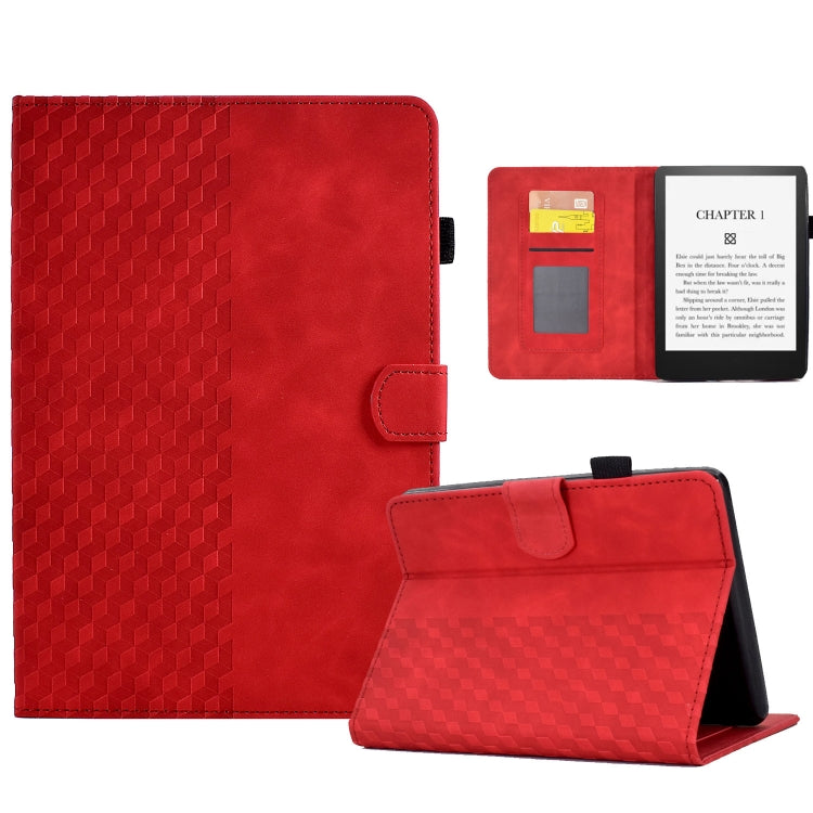 For Amazon Kindle PaperWhite 5 2021 Rhombus Embossed Leather Tablet Case(Red) - Amazon by PMC TechLife | Online Shopping South Africa | PMC TechLife | Buy Now Pay Later Mobicred