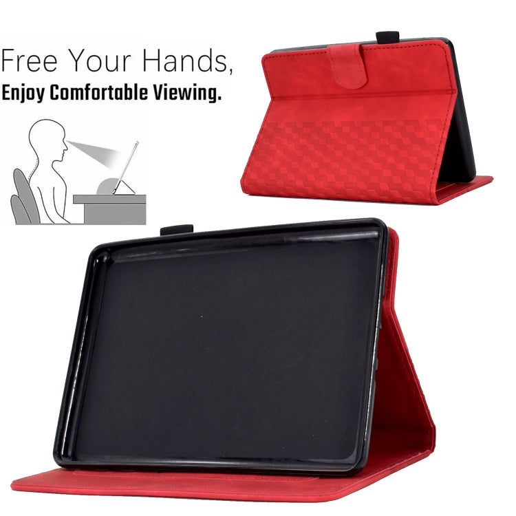 For Amazon Kindle PaperWhite 4 / 3 / 2 / 1 Rhombus Embossed Leather Tablet Case(Red) - Amazon by PMC TechLife | Online Shopping South Africa | PMC TechLife | Buy Now Pay Later Mobicred