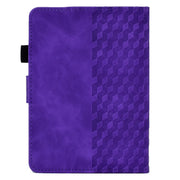 For Amazon Kindle PaperWhite 4 / 3 / 2 / 1 Rhombus Embossed Leather Tablet Case(Purple)